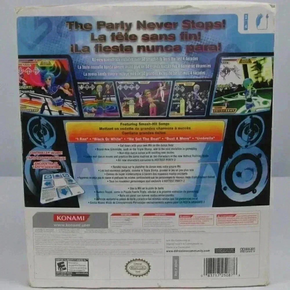 Dance Dance Revolution Hottest Party 2 Nintendo Wii Bundle with Dance Pad Mat - Picture 3 of 3